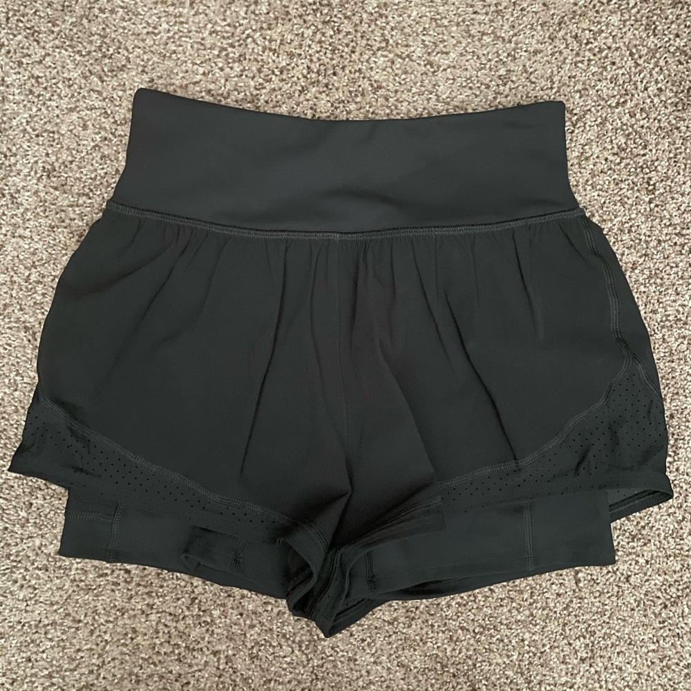Spanx Get Moving Double Layer Shorts Xs Black Run… - image 6